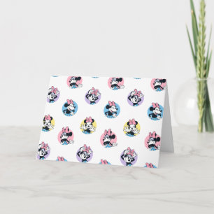 Carte Minnie Mouse à pois motif joyeux