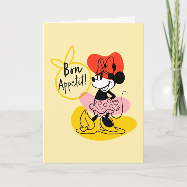 Carte Minnie Mouse | Bon Appetit ! (Devant)