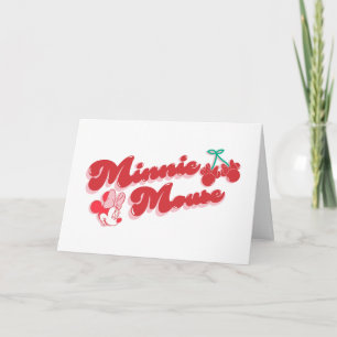 Carte Minnie Mouse Cerise Douce Script