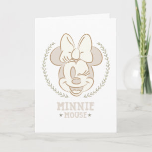 Carte Minnie Mouse Cheer Minimal Bébé Doodle