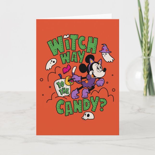 Carte Minnie Mouse - Chemin de la Sorcière vers les Bonb (Devant)