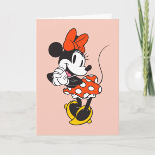 Carte Minnie Mouse Classique Pose les Mains Croisées