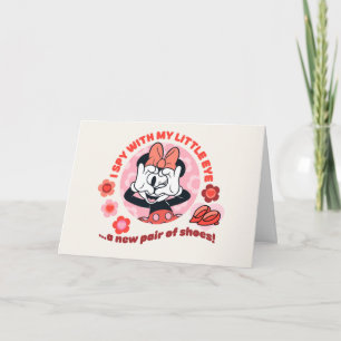 Carte Minnie Mouse Je vois avec mon petit œil…