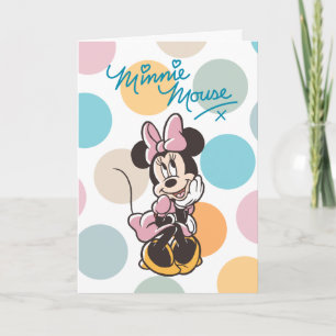 Carte Minnie Mouse ludique Rêverie à pois
