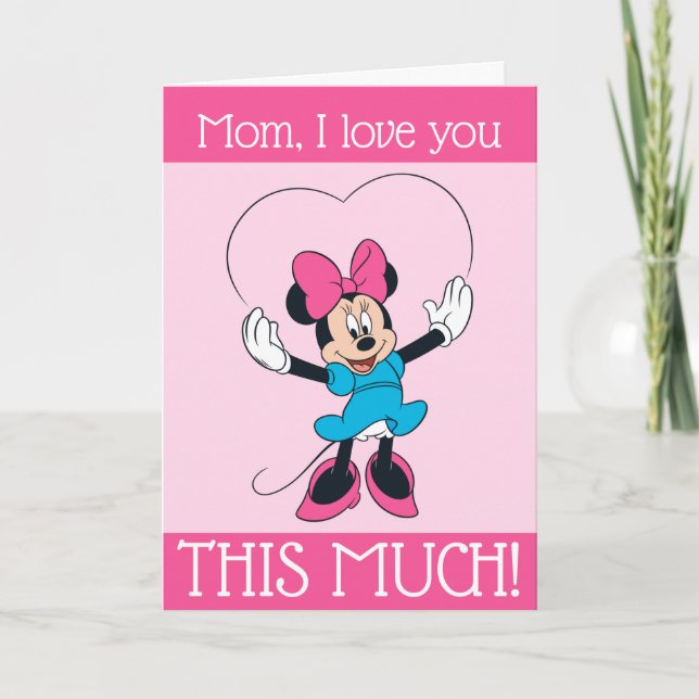 Carte Minnie Mouse - Maman, Je T'Aime Tant ! (Devant)