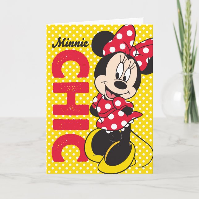 Carte Minnie Rouge | Chic (Devant)