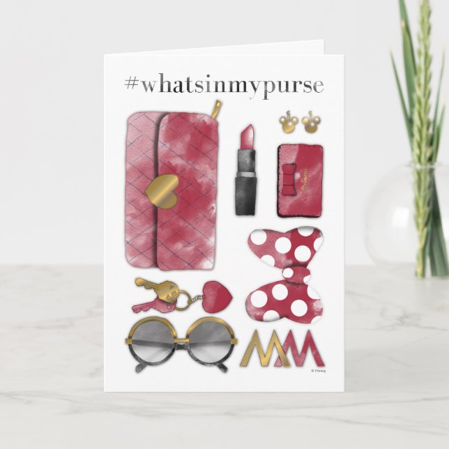 Carte Minnie | #What'sinmypurse (Devant)