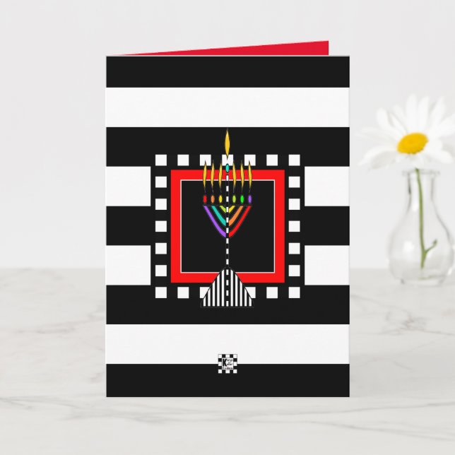 Carte Minorah Shabbat Shalom (Petite plante)