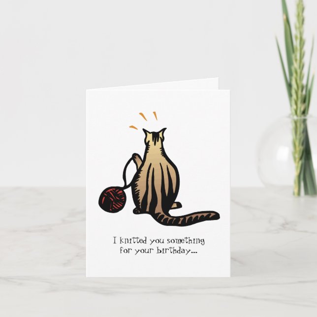 Carte Minou de tricot (Devant)