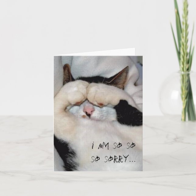 Carte minou fermé d'oeil, je suis tellement tellement si (Devant)
