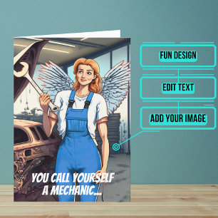 Carte Miracle Worker Funny Femme Mécanique Anniversaire