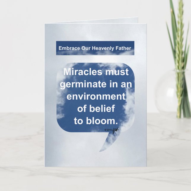 Carte Miracles, croyance et fleur (Devant)