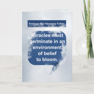 Carte Miracles, croyance et fleur