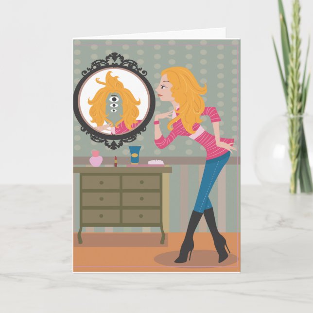 Carte Miroir miroir sur le mur (Devant)