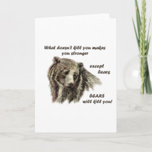Carte Mise à mort d'ours de Funny De Motivational Quote