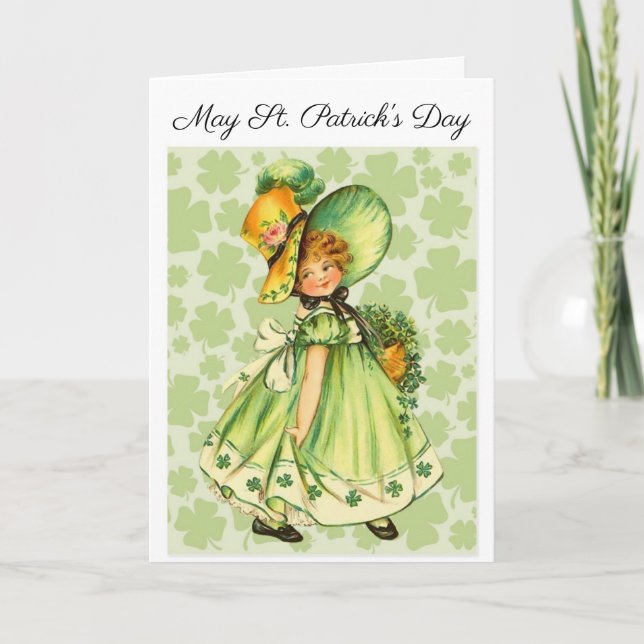 Carte Miss Irlandaise À Bonnet (Devant)