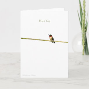 Carte Miss You : vide à l'intérieur