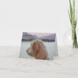 Carte Missing You Notecard-Golden Doodle