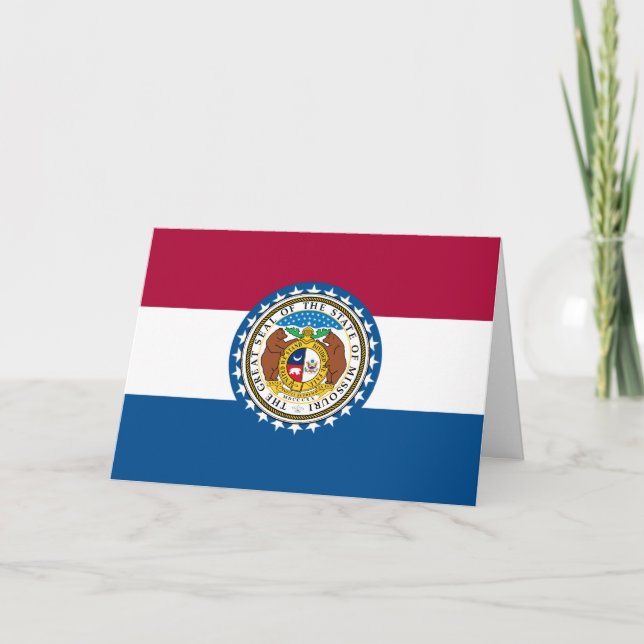 Carte Missourian Flag & Emblem, Flag of Missouri (Devant)