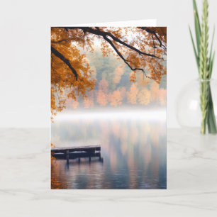 Carte Misty Autumn Lake Sympathy