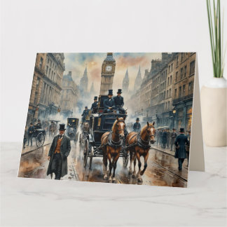 Carte Misty London Street 1800s Anniversaire