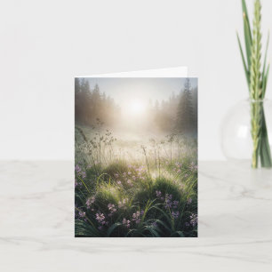 Carte Misty Morning Meadow Note