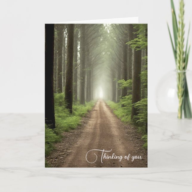 Carte Misty Morning Woodland Path (Devant)