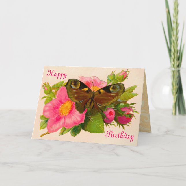 Carte Mite florale vintage (Devant)