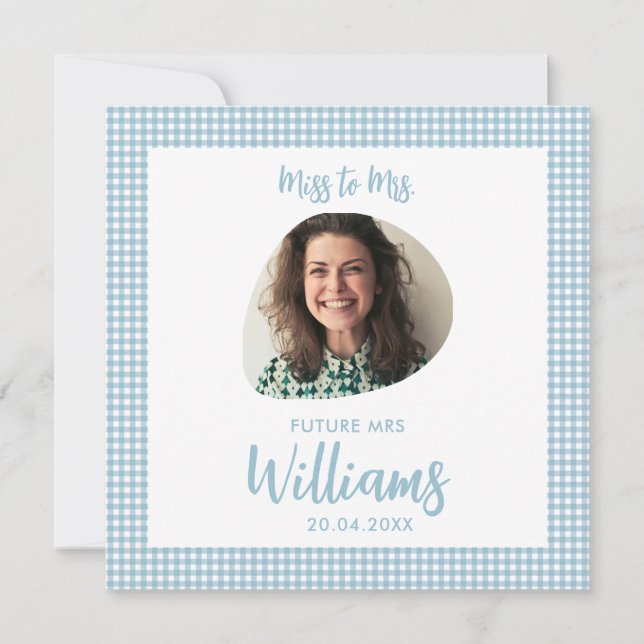 Carte Mlle à Mme Future Mme Modern Boho Flat Card (Devant)