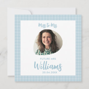 Carte Mlle à Mme Future Mme Modern Boho Flat Card