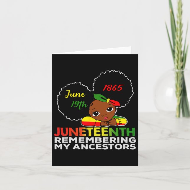 Carte Mlle JunetDix Se Souvient De Mes Ancêtres Black Gi (Devant)