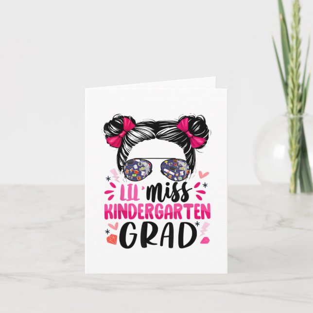 Carte Mlle Kindergarten Grad Graduation Girls Graduated  (Devant)