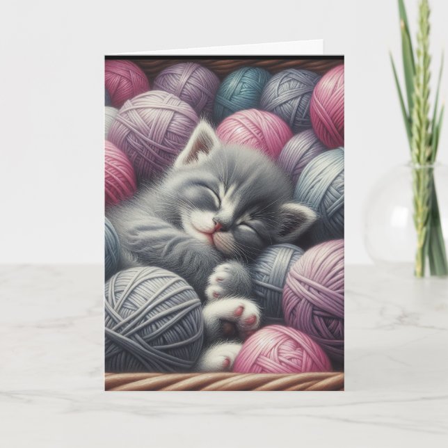 Carte Mlle. | L'espoir, tout va bien | Cute Kitten (Devant)