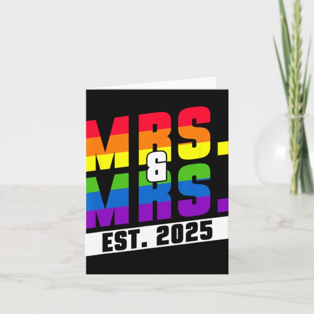Carte Mme Et Mme Est. 2025 - Mariage Gay pride (Devant)
