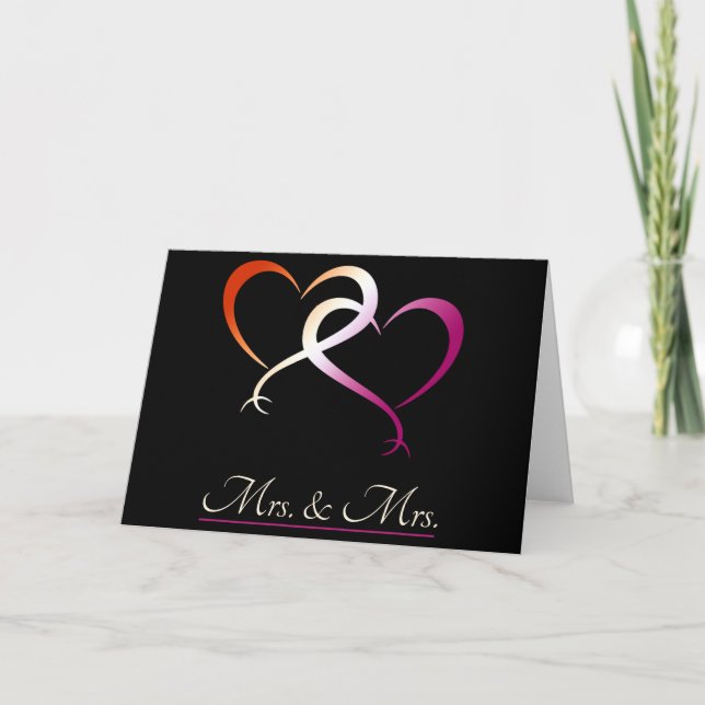 Carte Mme & Mme Flagcolors Hearts  (Devant)