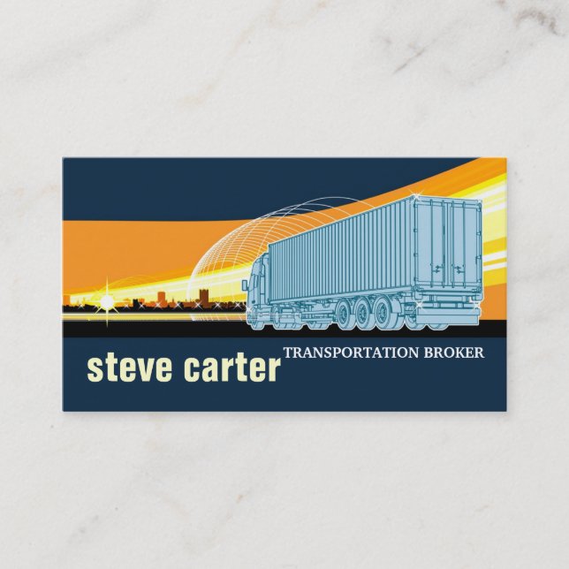 Carte mobile logistique de camion de courtier de (Devant)