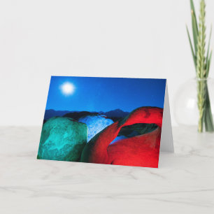 Carte Mobius Arch & Rocks   Alabama Hills, Californie