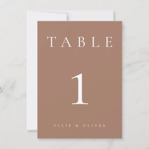 Carte Mocha Mousse Mariage/Numéro de table d'événements