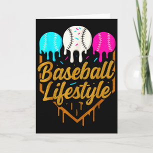 Carte Mode de vie baseball, glace Baseball Drip