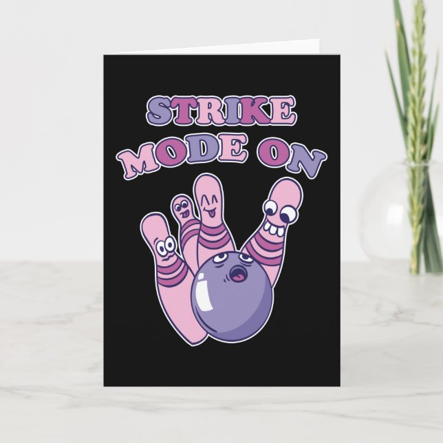 Carte Mode grève Bowling Joueur Bowling Cadeau (Devant)