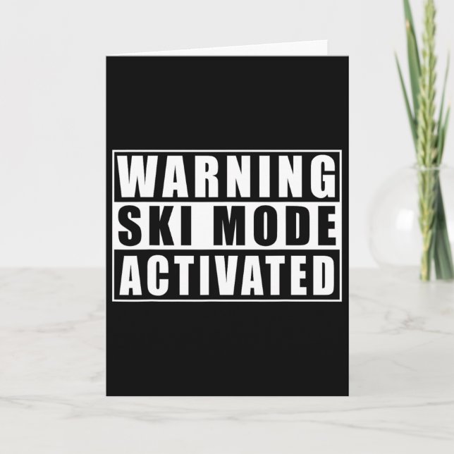 Carte Mode Ski Avertissement Activé (Devant)