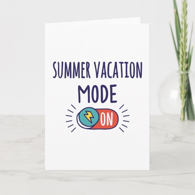 Carte Mode vacances d'été Activé (Devant)