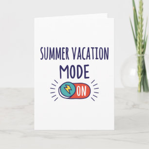 Carte Mode vacances d'été activé