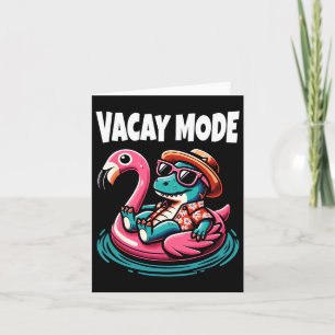 Carte Mode vacances dinosaure mignon Vacances en famille