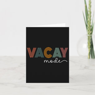 Carte Mode Vacay vintage Pour Camping Vacances Familiale