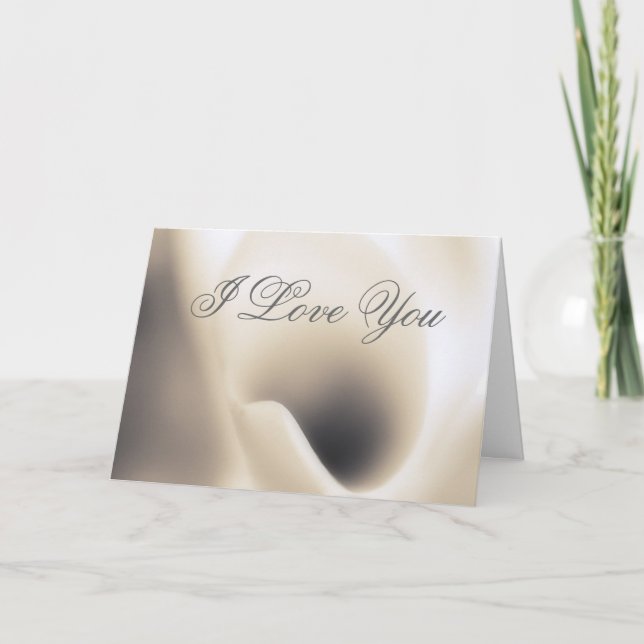 Carte modèle I Love You, Calla Lily macro beauté (Devant)
