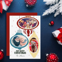 Carte Modèle photo rétro de Noël