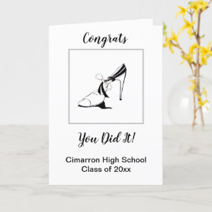 Carte Moden Slipper Black Graduat Vous L'Avez Fait C