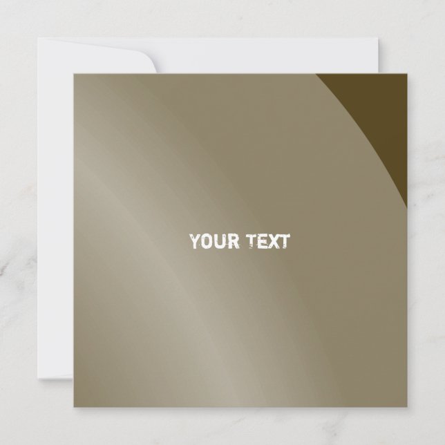 Carte Modérée Brown Monochrome Moderne Ombré Qr Code (Devant)