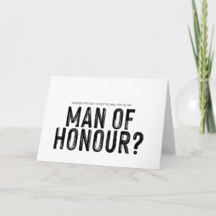 Carte Modern Be My Man of Honor Mariage